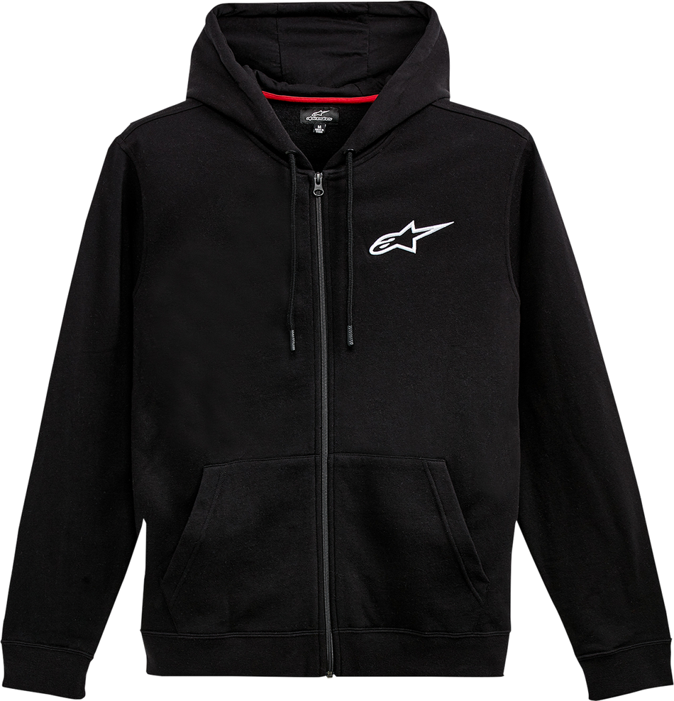 ALPINESTARS Ageless Zip Hoodie - Black/White - 2XL 12125360010202X