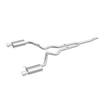 MagnaFlow Cat Back, SS, 2.5in, Street, Dual Split Polished 4.5in Tips 2015 Ford Mustang Ecoboost 19097
