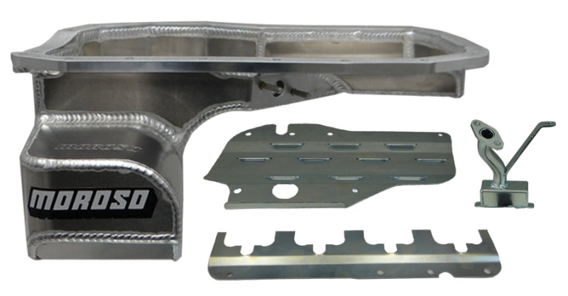 Moroso Mitsubishi Evo 7/8/9 (w/Lower Intercooler Pipe) Road Race Baffled Wet Sump 6.5qt Alum Oil Pan 20967