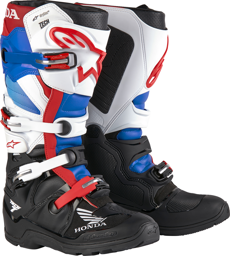 Botas ALPINESTARS Tech 7 Enduro Drystar - Negro/Blanco/Azul/Rojo - US 12 2012723-1272-12