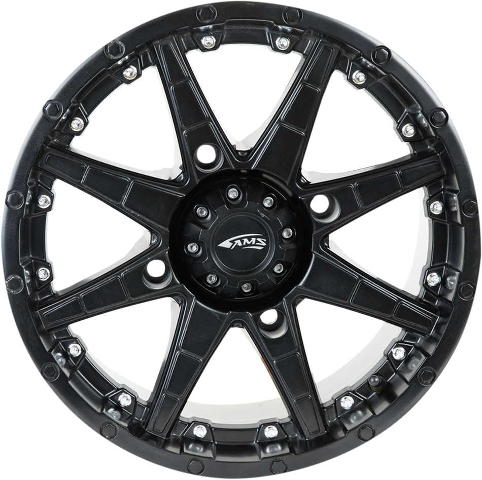 AMS Roll'n 105 Wheel - Front/Rear - Black - 15x7 - 4/110 - 5+2 5706-046AS