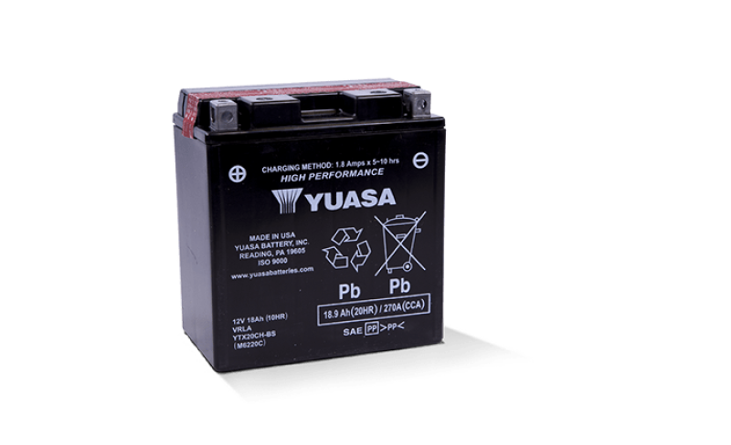 Yuasa YTX20CH-BS High Performance AGM Battery (Bottle Supplied) YUAM6220C