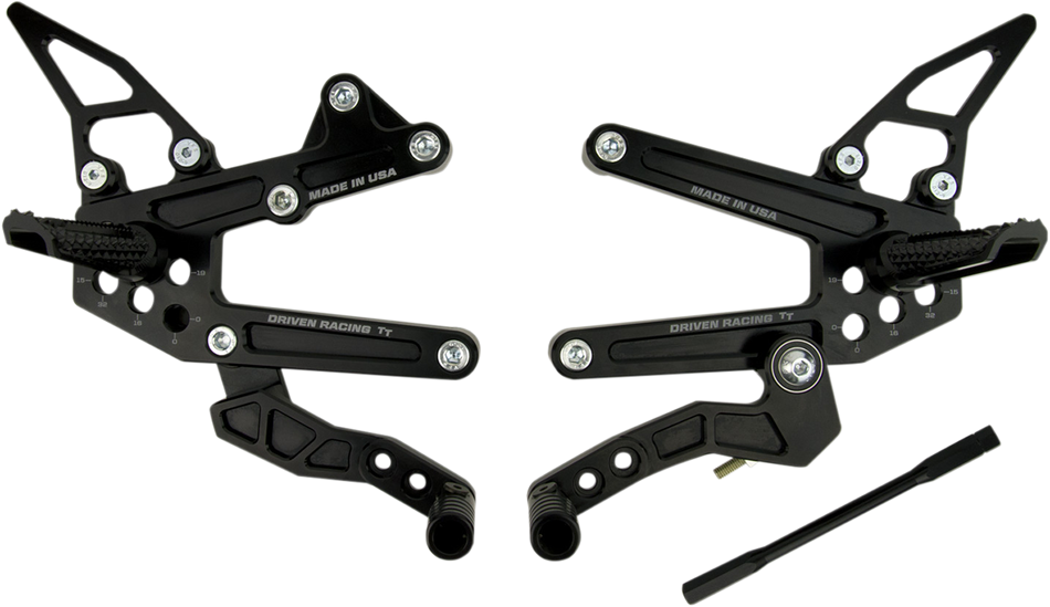 DRIVEN RACING TT Rearset - ZX6R DRP-705-BK