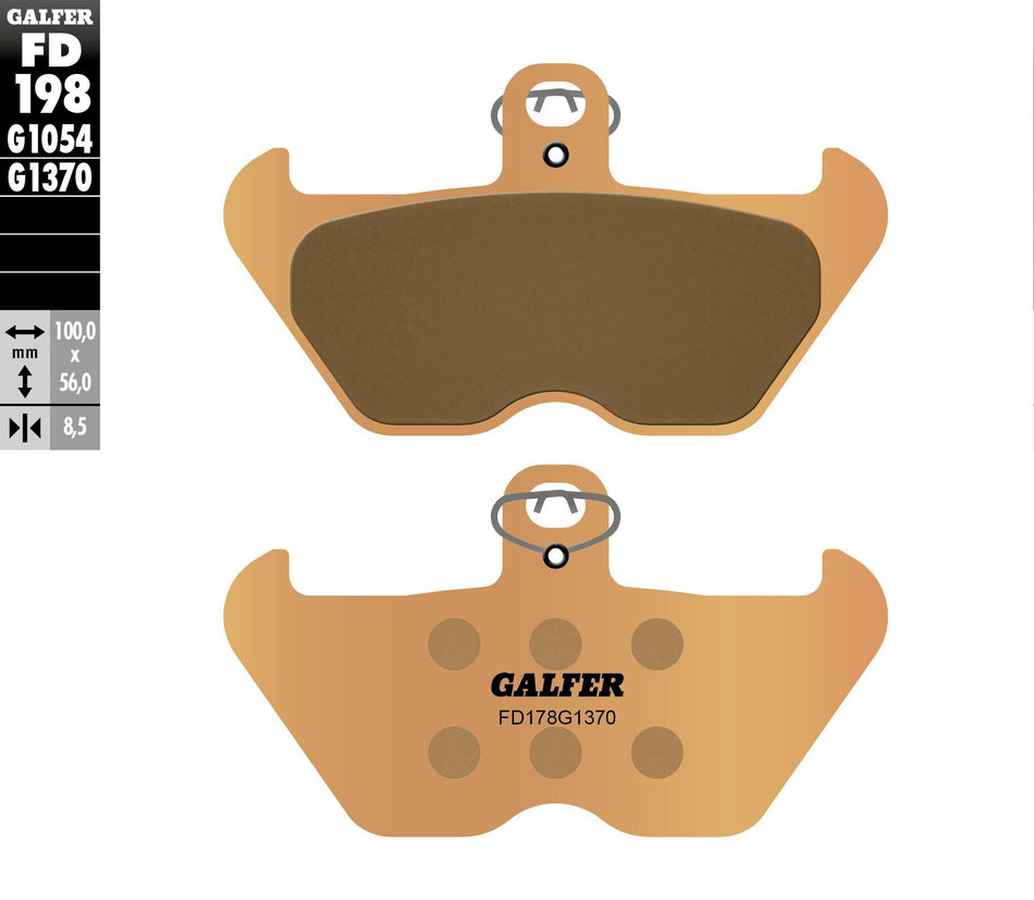 GALFER Brake Pads Sintered Fd198g1370 FD198G1370