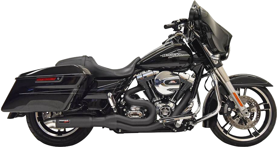 BASSANI XHAUST 2:1 Exhaust - Black 1F68B