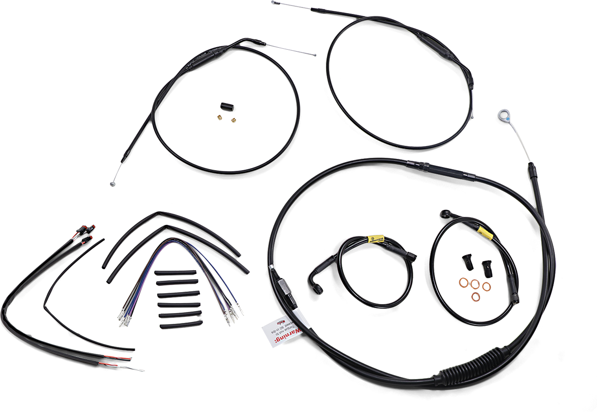 BURLY BRAND Handlebar Cable and Brake Line Kit - 14" Wide Glide Gorilla Handlebars B30-1215