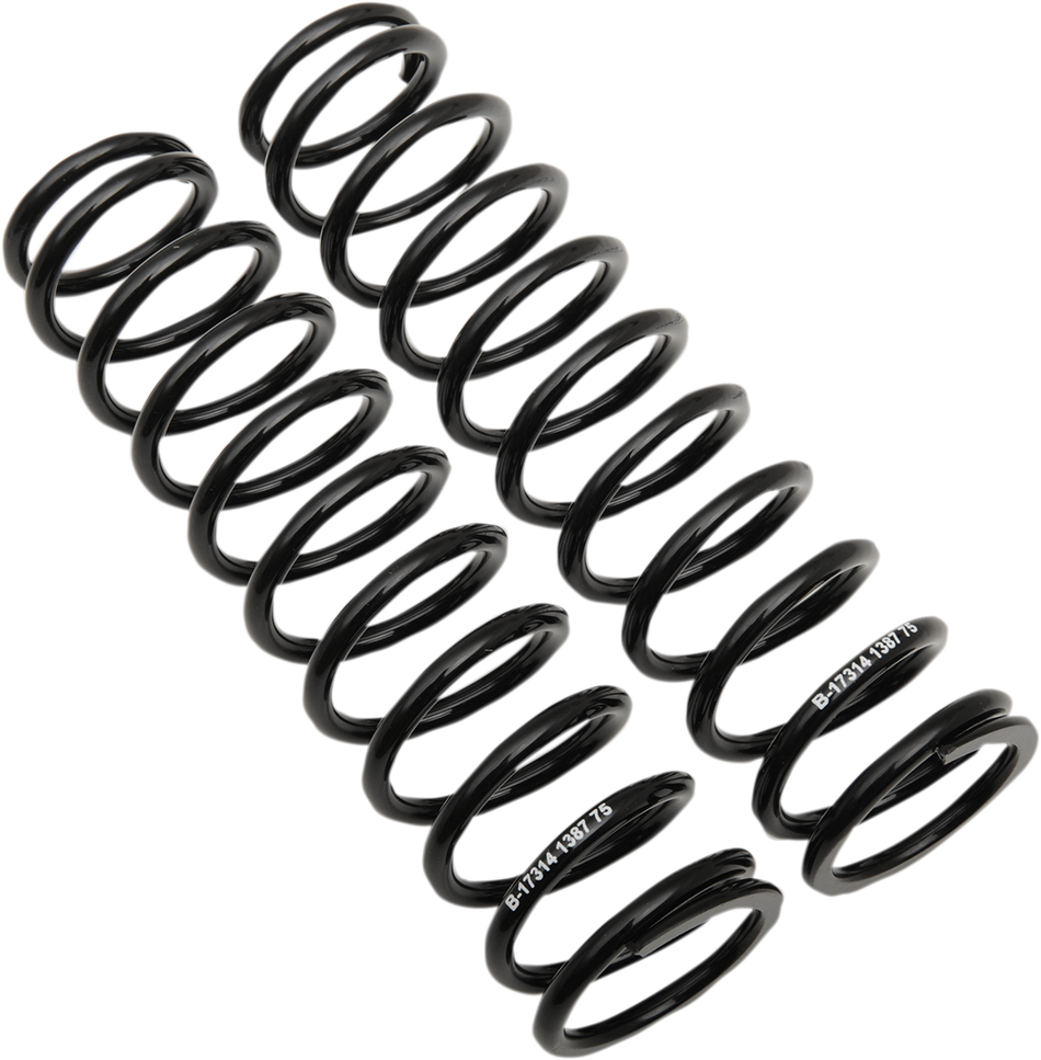 PROGRESSIVE SUSPENSION Shock Springs - 12-Series - Black - 75 lb/in 03-1387B