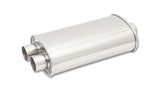 Vibrant StreetPower Oval Muffler 5in x 9in x 15in - 3in inlet/Dual Outlet (Center In - Dual Out) 1136