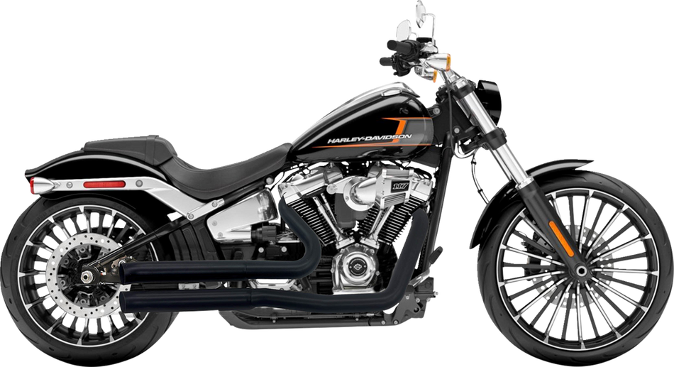 BASSANI XHAUST Pro Street Exhaust - Black - '18+ Softail 1S34DB