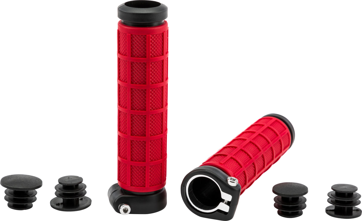 FLY RACING Grip-Lock Grips Red/Black 1120733