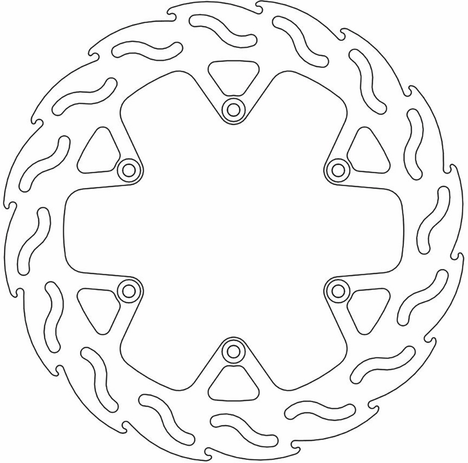 MOTO-MASTER Brake Rotor - Rear - Flame 110600-PU