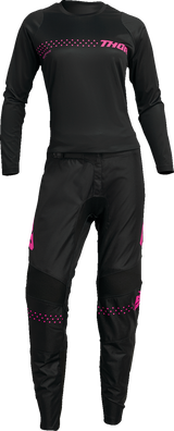 THOR Women's Sector Minimal Jersey - Black/Pink - Large 2911-0250