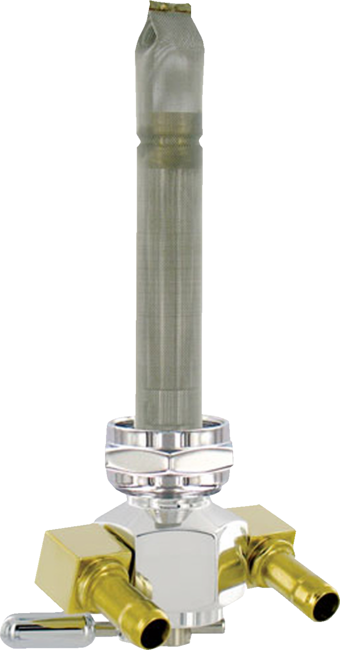 PINGEL Fuel Valve - 22 mm - Hex - 90 - Aluminum 3311-D-AH