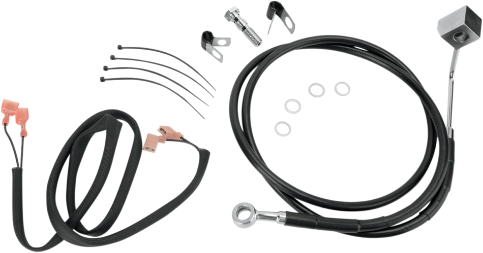 DRAG SPECIALTIES Brake Line - Rear - Black 640220-BLK