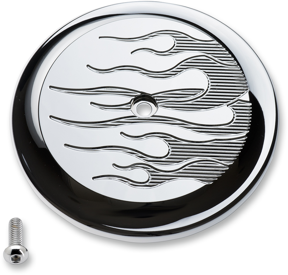 JOKER MACHINE Flame Air Cleaner Cover - Chrome 02-221-3