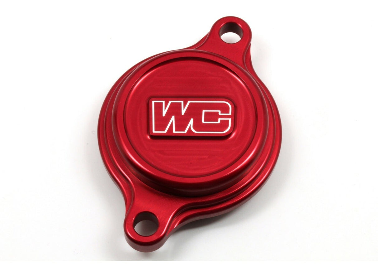 WORKS Oil Filter Cover Red Yam 27-150