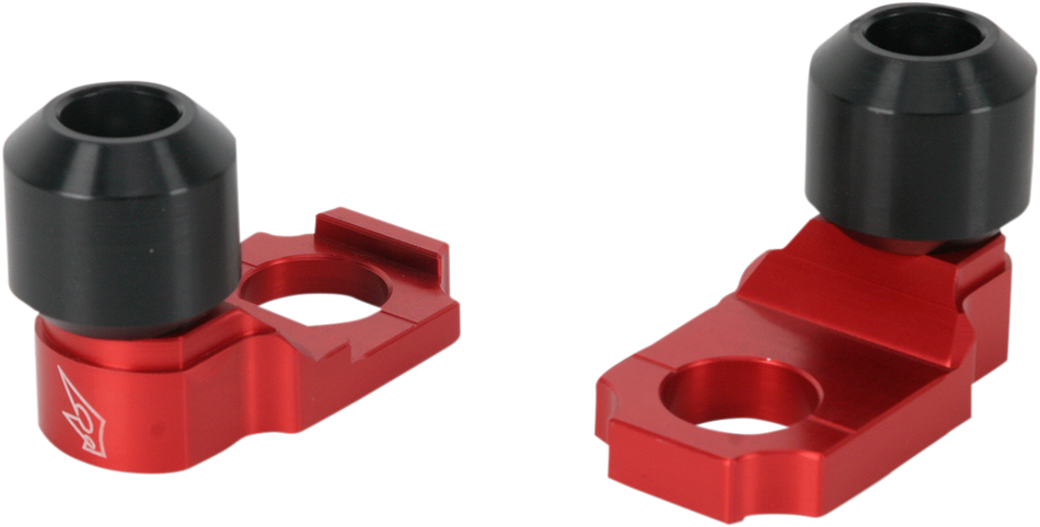 DRIVEN RACING Axle Block Sliders - Kawasaki ZX-6R - Red DRAX-104-RD