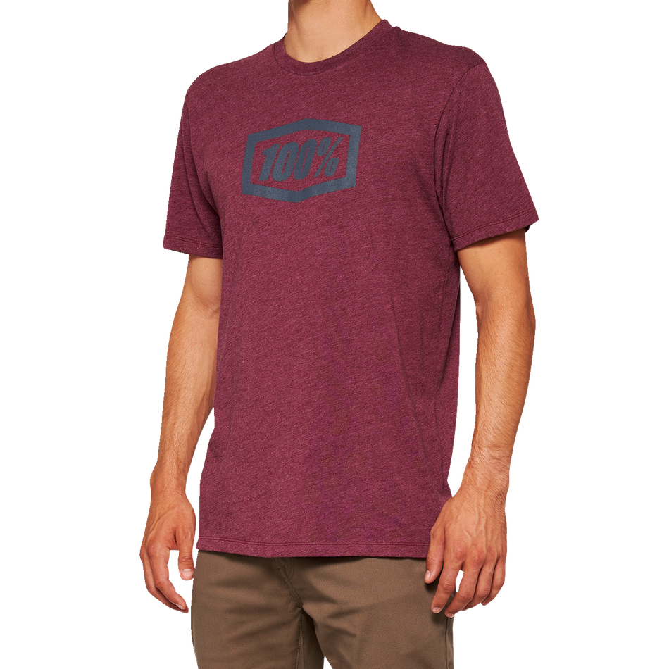 100% Icon T-Shirt - Maroon - Medium 20000-00031