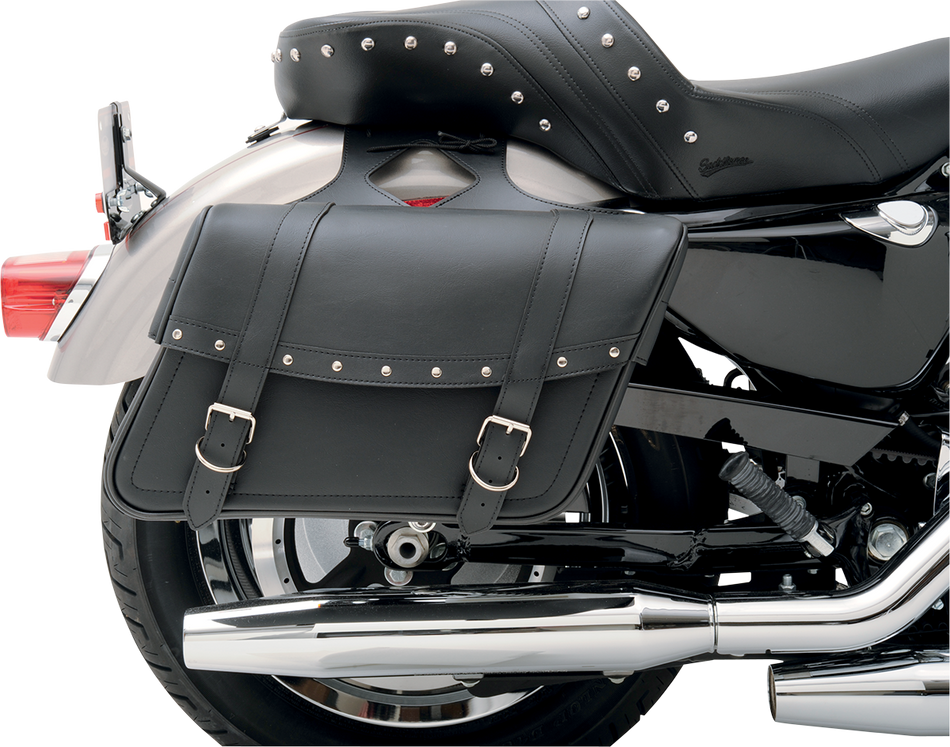 SADDLEMEN Highwayman Rivet Slant-Style Saddlebags - Jumbo X021-03-042