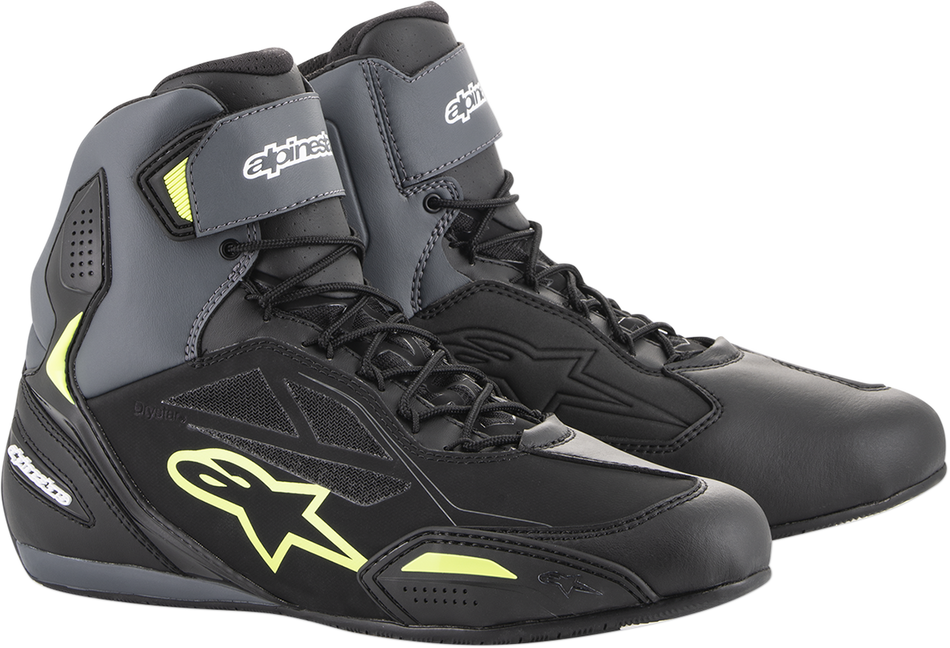 Zapatos ALPINESTARS Faster-3 Drystar - Negro/Gris/Amarillo - US 7 2540719175-7 