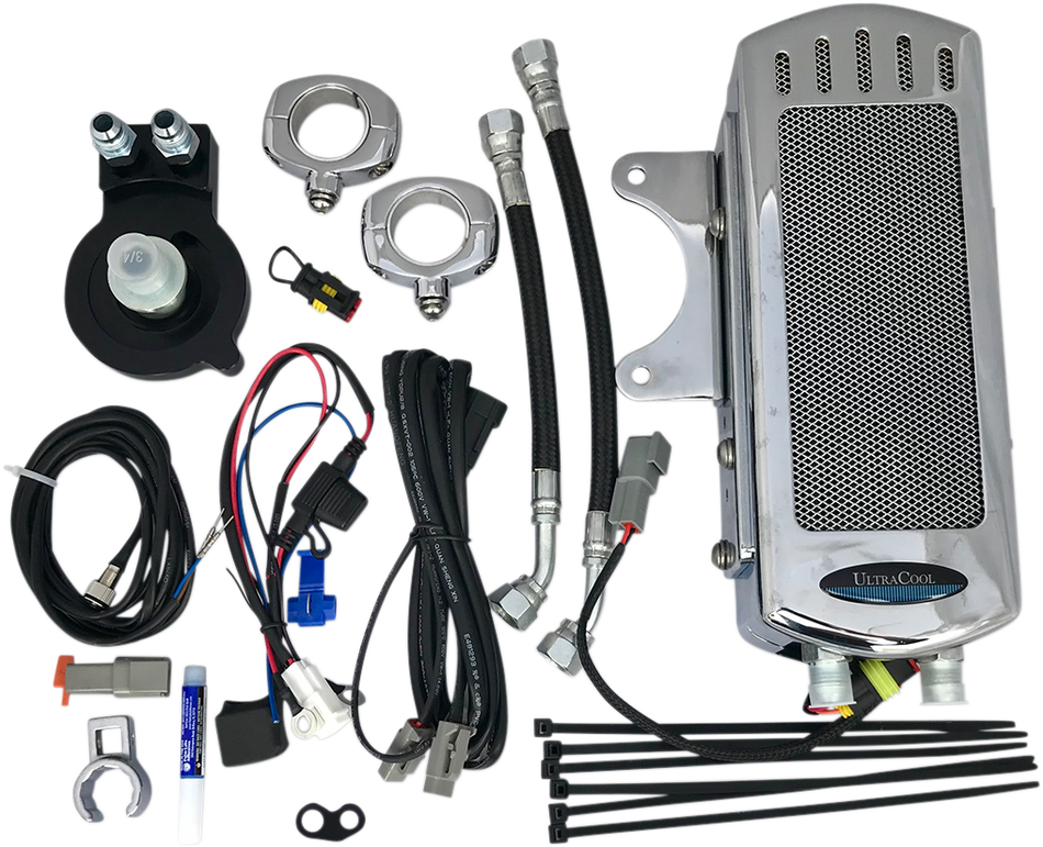 ULTRACOOL Side Mount Oil Cooler Kit - Chrome - Sportster SMSP-1C