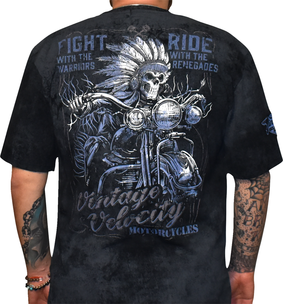 LETHAL THREAT Vintage Velocity Run with the Renegades T-Shirt - Black - 2XL VV40176XXL