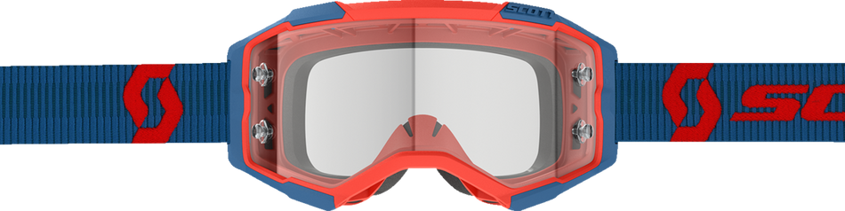 SCOTT Fury WFS Goggle - Dunkelblau/Neonrot - Klar 278596-7698113 