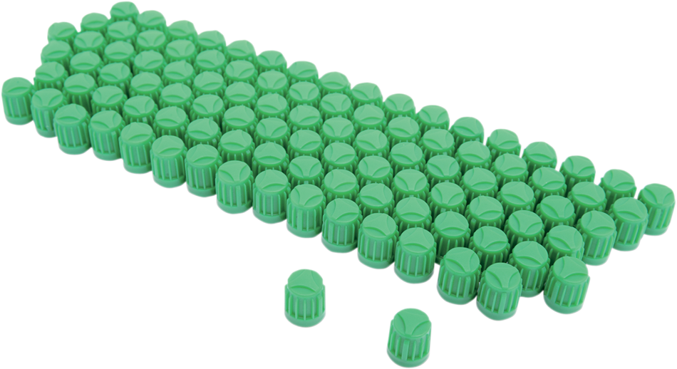 K&L SUPPLY Valve Cap Stem - Green - 100 Pack 32-9988