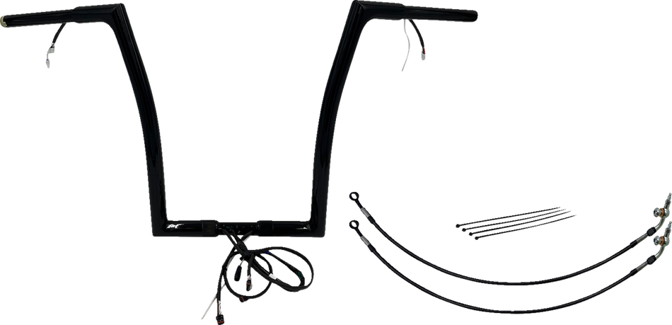 FAT BAGGERS INC. Handlebar Kit - Flat Top - 16" - Black 701916-B