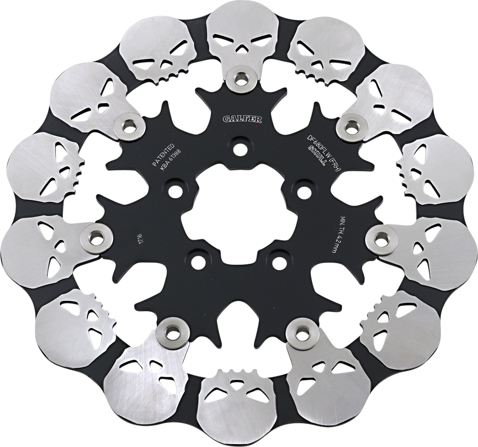 GALFER Skull Front Rotor Floating Mount 11.5" DAIMETER  DF680FRH