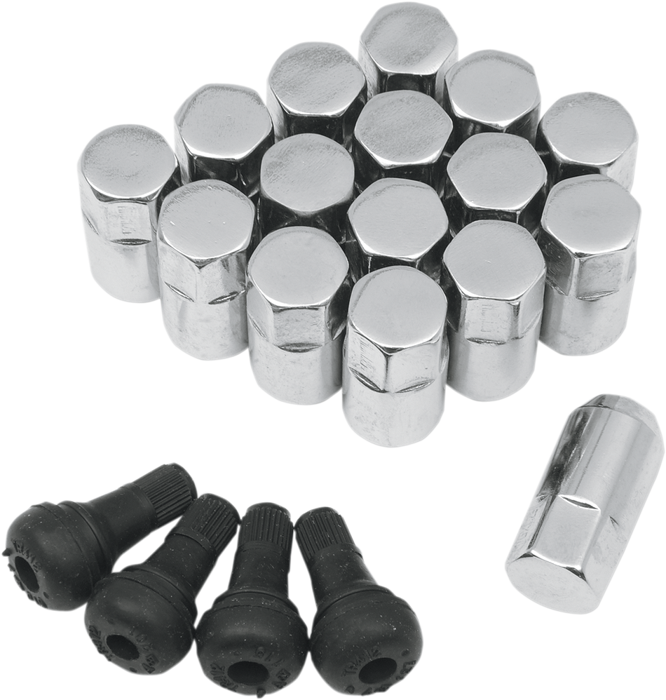 MOOSE UTILITY Lug Nut - 10 mm x 1.25 - Chrome - 16 Pack SP300MO208