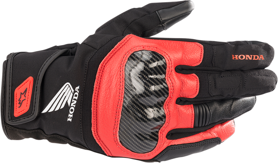 ALPINESTARS Honda SMX Z Drystar® Gloves - Black/Bright Red - Medium 3527321-1303-M