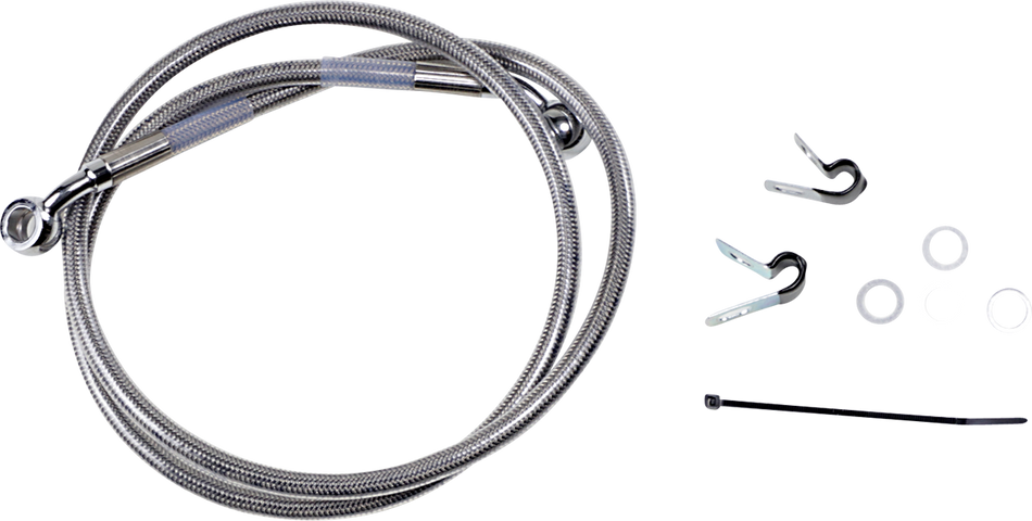 DRAG SPECIALTIES Brake Line - Front - +2" - Stainless Steel - XL 660310-2