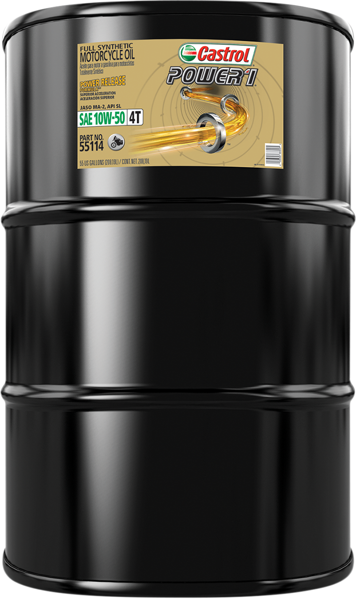 CASTROL Power 1® Synthetic Engine Oil - 10W-50 - 55 U.S. gal. - Drum 159DC4