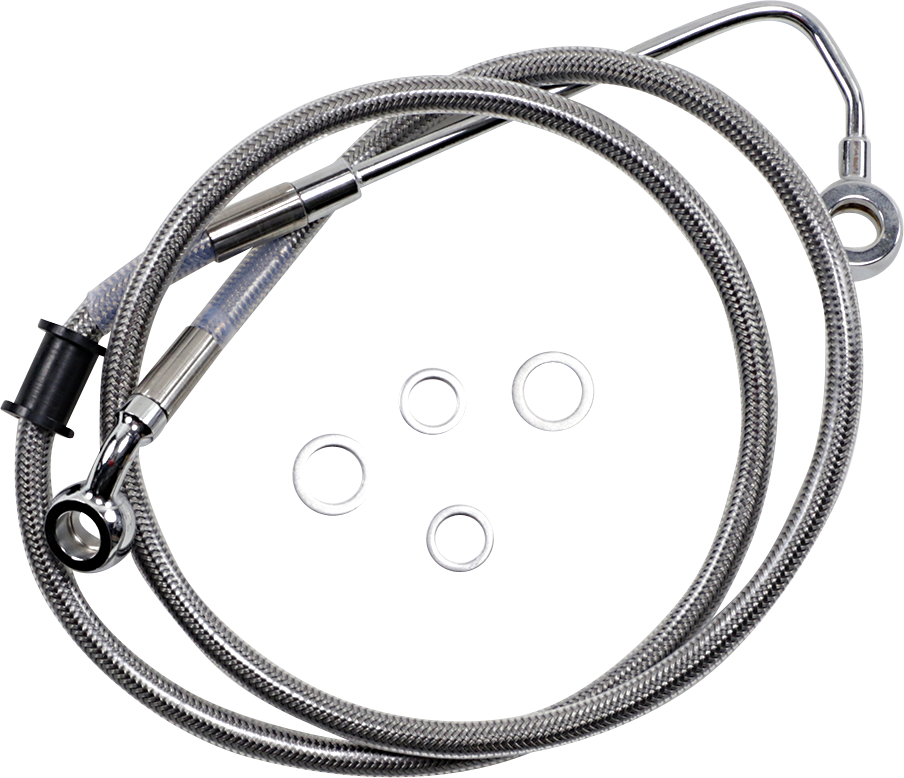 DRAG SPECIALTIES Brake Line - +10" - Stainless Steel - '15-'17 Softail 618300-10