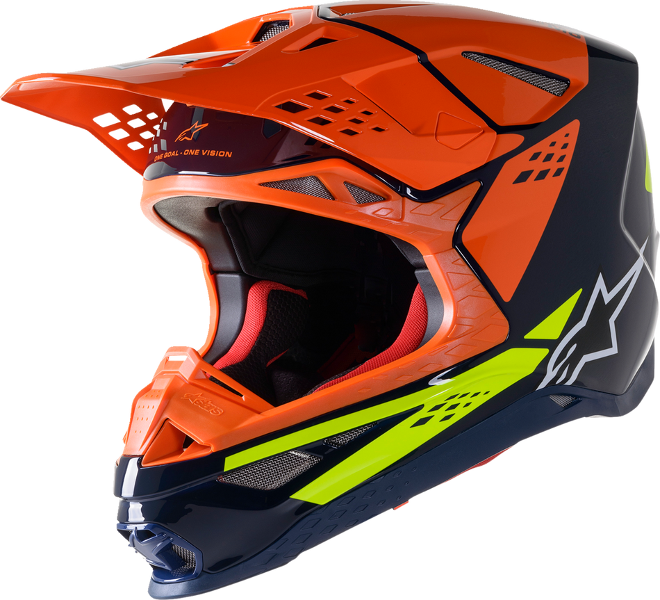 ALPINESTARS Supertech M8 Helmet - Factory - Blue/Orange/Yellow - Small 8302922-7445-SM