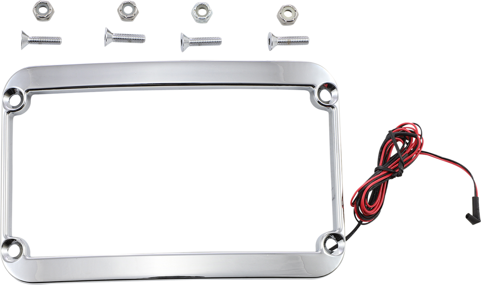 KLOCK WERKS Lighted License Plate Frame - Chrome KWS-01-0088-C