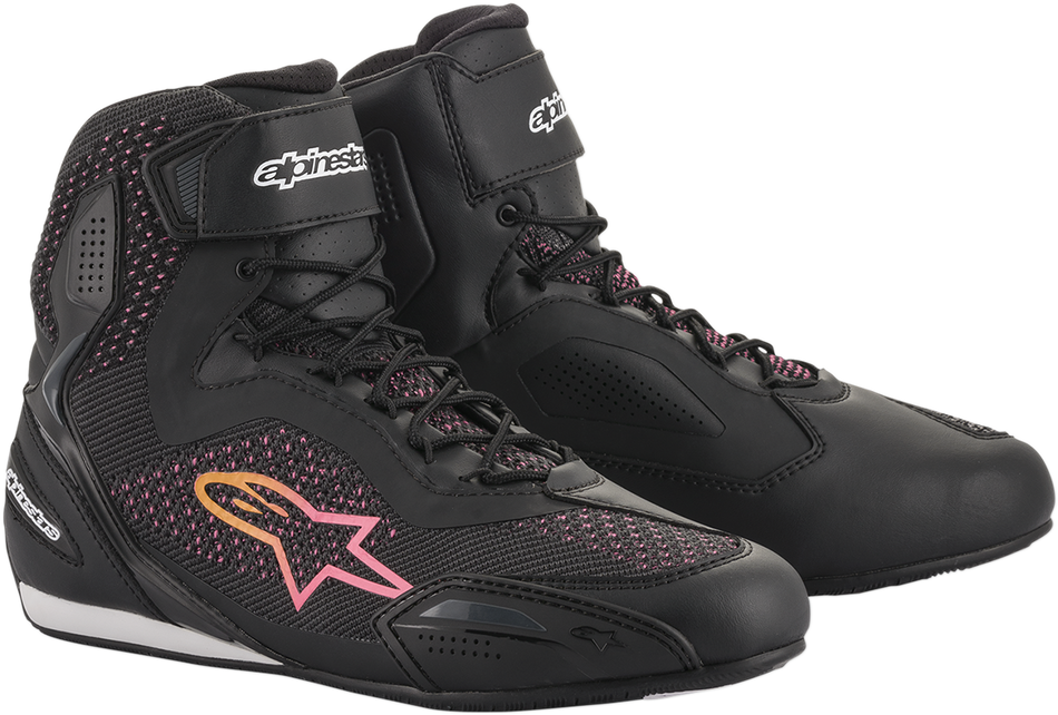 ALPINESTARS Stella Faster-3 Rideknit Shoes - Black/Yellow/Pink - US 9 251052014399