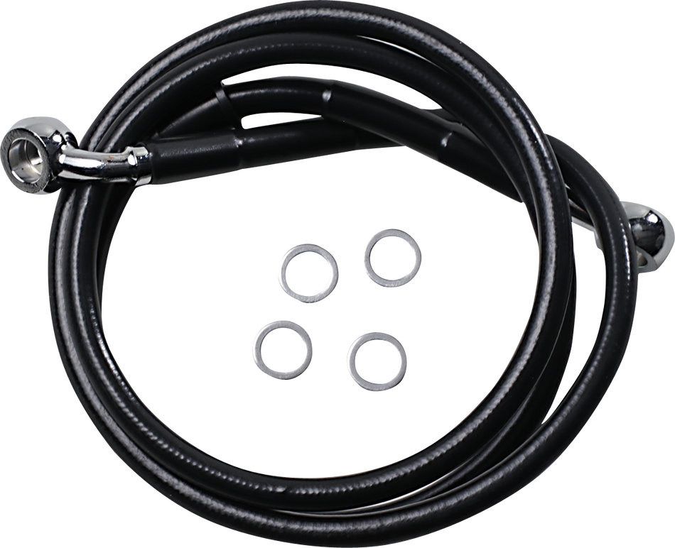 DRAG SPECIALTIES Brake Line - +2" - Black - XL 618763-2BLK