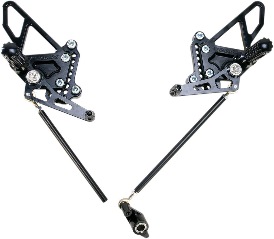 VORTEX Rearset - Black - Ducati RS198K