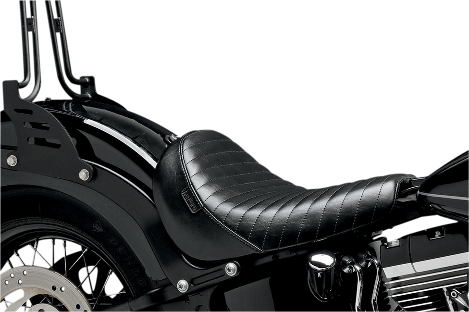 LE PERA Bare Bones Solo Seat - Pleated - Black - FLS/FXS '11-'15  Softail Slim/ Blackline   LKS-007PT