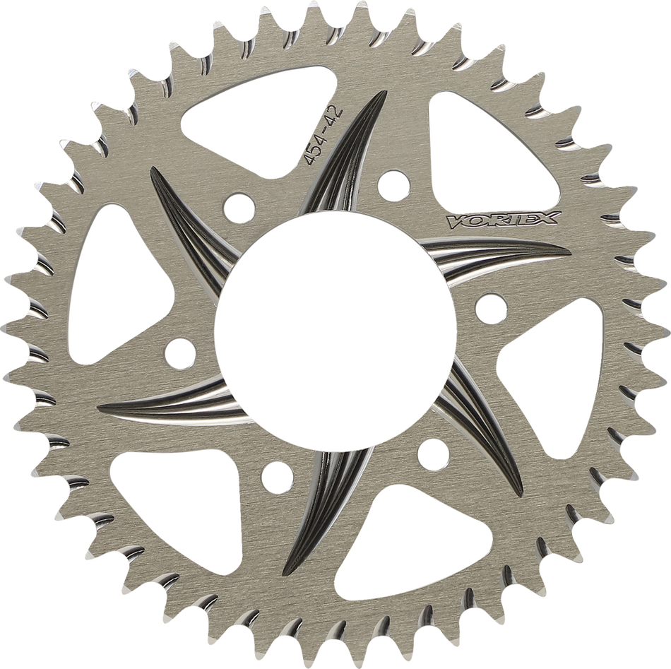 VORTEX Aluminum Sprocket - Silver - Rear - 42 Tooth 454-42