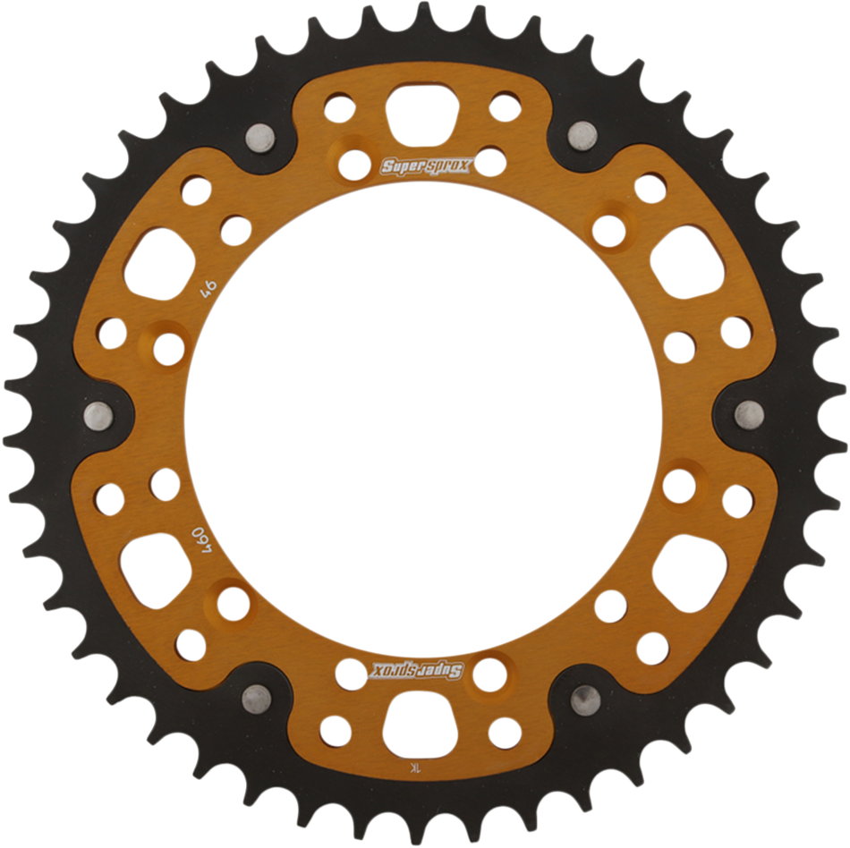 SUPERSPROX Stealth Rear Sprocket - 46 Tooth - Gold - Kawasaki/Suzuki RST-460-46-GLD