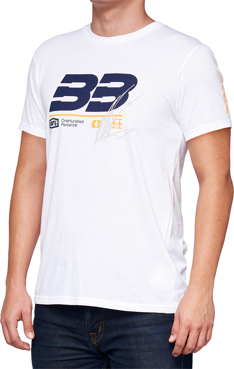 100 % BB33 Signature T-Shirt – Weiß – Medium BB-32140-000-11