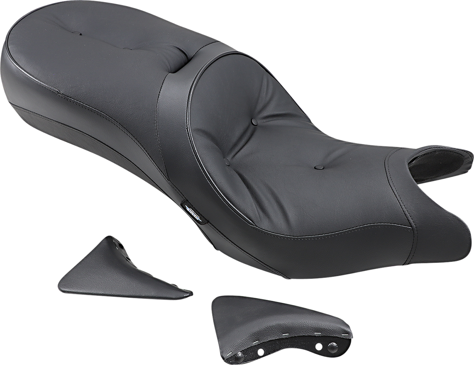 DRAG SPECIALTIES Asiento - Perfil bajo - Touring - Parte superior acolchada - Negro 0810-1542 