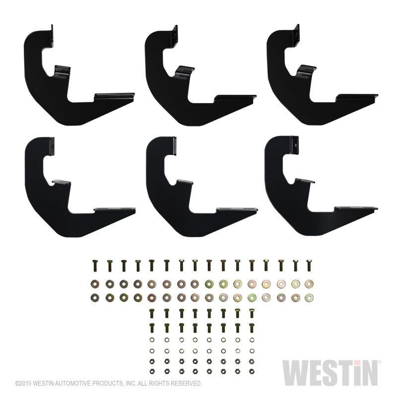 Westin 2019 Chevrolet Silverado/Sierra 1500 Double/CC Non LD Running Board Mount Kit - Black 27-2255