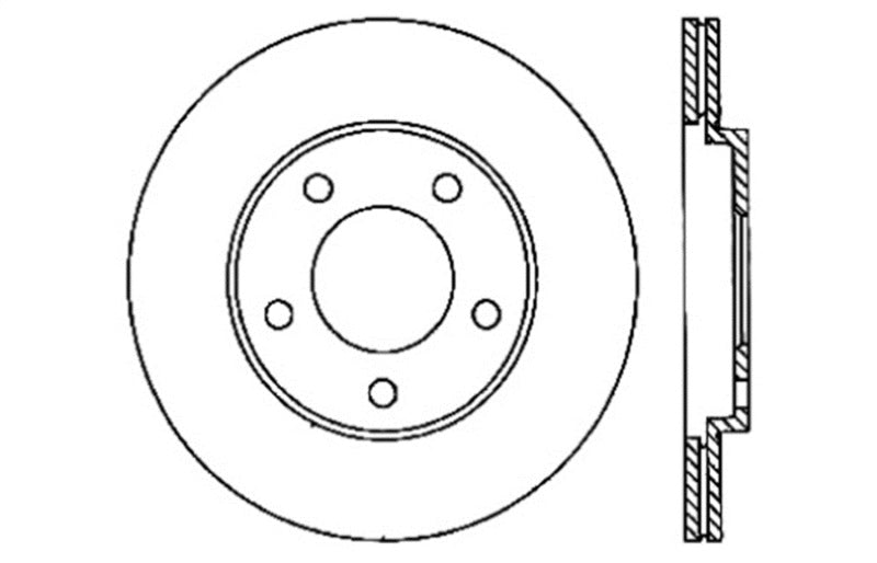 StopTech 05-10 Ford Mustang Slotted & Drilled Right Rear Rotor 127.61087R