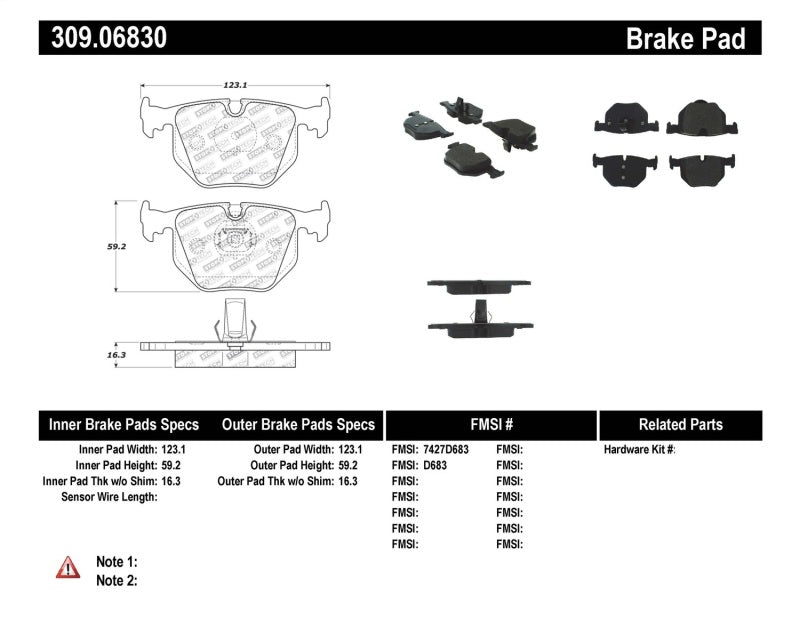 StopTech Performance 01-07 BMW M3 E46 / 00-04 M5 / 04-09 X3 / 00-06 X5 / 1/06-09 Z4 / 9/00-07 330 / 309.0683