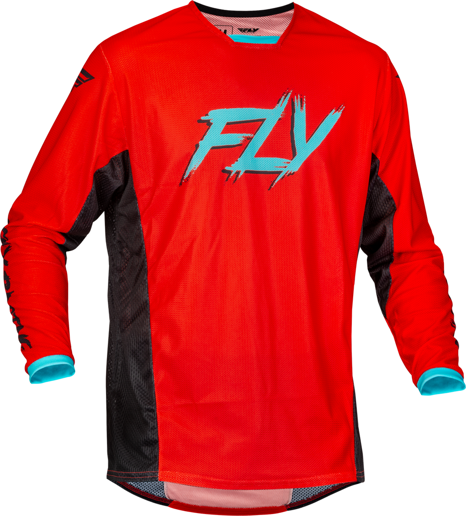 FLY RACING Kinetic Mesh Rave Jersey Red/Black/Mint 2x 377-3122X