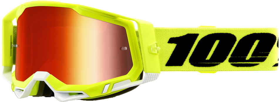 100% Racecraft 2 Goggle Yellow Mirror Red Lens 50010-00004